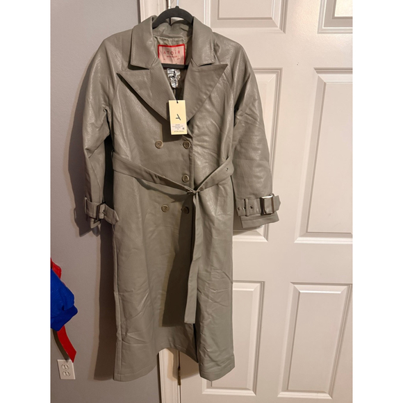Women's ATOIR Grey The Cairo Trench Coat S - Picture 4 of 10